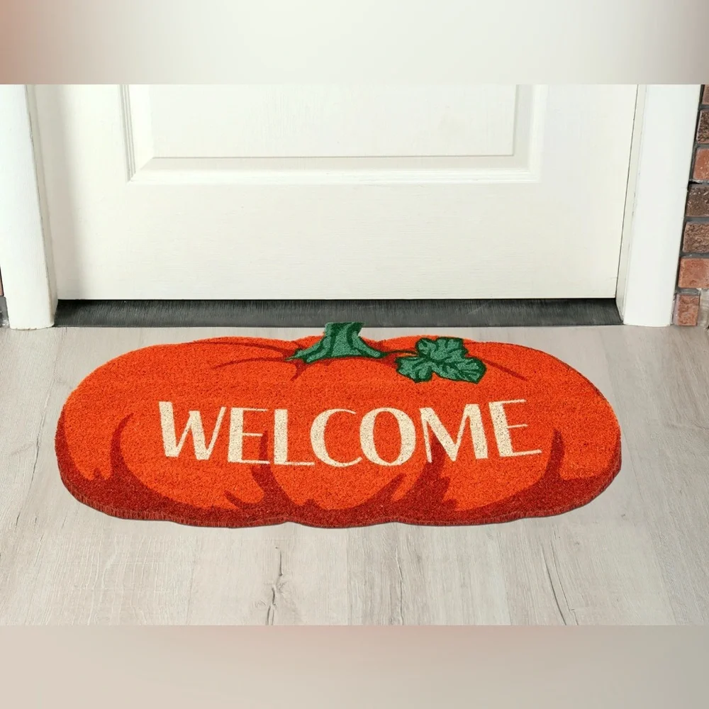 Way to Celebrate 18x30 Pumpkin Outdoor Coir Mat